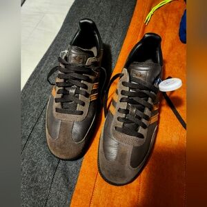 Vintage Adidas Samba OG Brown Leather Mens 9.5